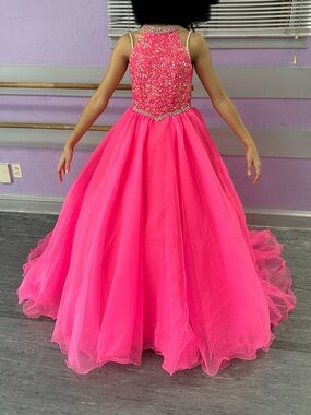 Hot Pink Gown girls size 12